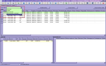 kontír státusz kiválasztása