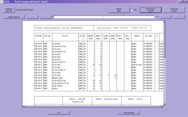 vevői megrendelések riport