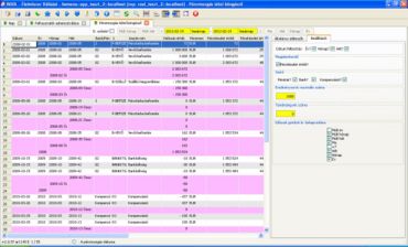 Pénzmozgás tétel böngésző beállítások