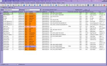 szállítási cím – vállalat – járat munkafüzet
