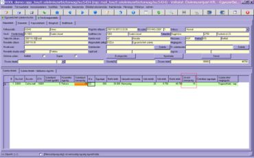 jóváírt mennyiség
