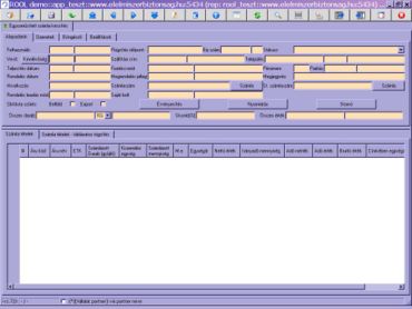 belépési képernyő