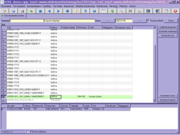Túra elszámolás monitor