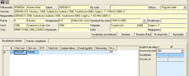 "Vevőtől és túrától visszavét - kiadás stornózás"