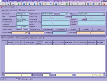 számla fejlécének háttérszíne